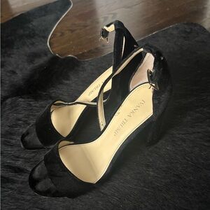Ivanka Trump Black Velvet Heels